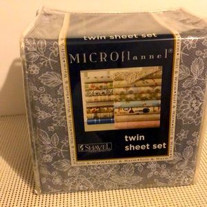 Shavel flannel printed sheet set